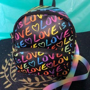 BETSEY JOHNSON - Small Rainbow Backpack Black Multi "LBPEYTON"